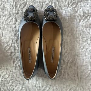 manolo blahnik style Gray Flats